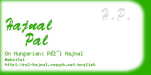 hajnal pal business card